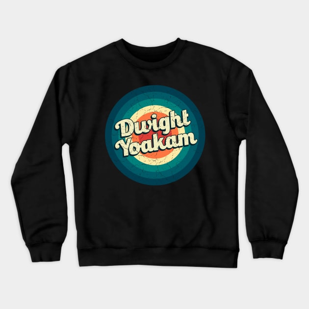 Graphic Dwight Name Retro Vintage Circle Crewneck Sweatshirt by Mysterious Astral City